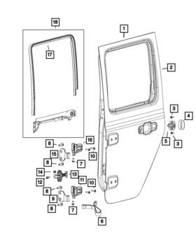 68281025aa Mopar Genuine Rear Door Glass Channel Left 68281025aa Mopar Genuine Rear Door Glass Channel Left