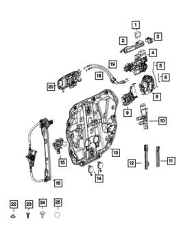 68282167ad Mopar Genuine Front Door Glass Lower Channel Left