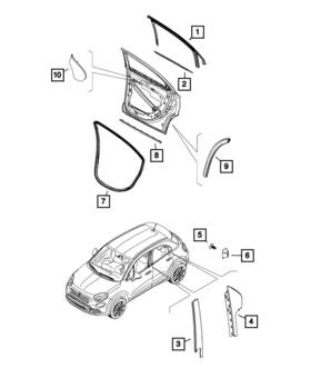68286272aa Mopar Genuine Rear Door Glass Run Weatherstrip Right 68286272aa Mopar Genuine Rear Door Glass Run Weatherstrip Right