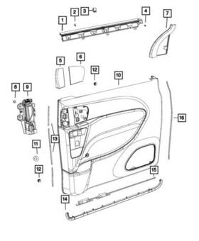 68338915ab Mopar Genuine 2017-2025 Chrysler Pacifica Window Sunshade Rear Left