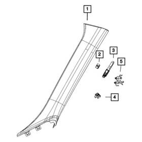 68384384aa Mopar For Jeep Grand Cherokee 2022-2023 Body A-pillar Trim Panel Clip