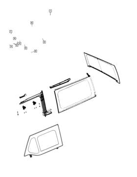 68399019aa Mopar Genuine Quarter Window Retainer Left