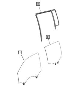 68434556ah Mopar Genuine Rear Door Glass Run Weatherstrip Right