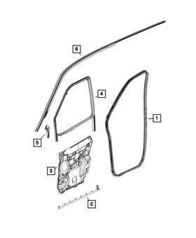 68453758aa Mopar Genuine Front Door Glass Weatherstrip Right