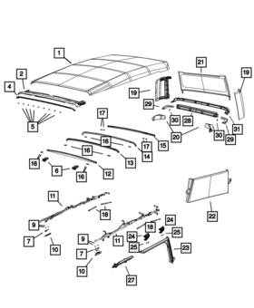 68466058aa Mopar Genuine Door Glass Frame Right