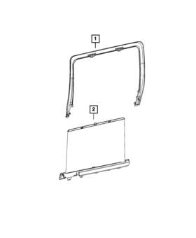 7lf05tx7aa Mopar Genuine Rear Window Sunshade Left