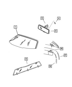 Pr74dx9af Mopar Genuine Windshield Frame