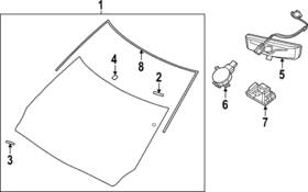 72714-6sa0b Nissan Genuine Windshield Spacer
