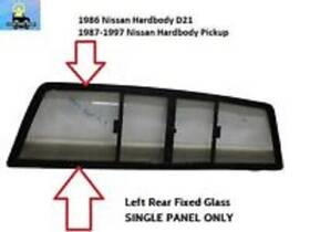 7974101g10 Nissan 86 To 97 Pickup Rear Left 4-pc Back Glass Fixed One Panel
