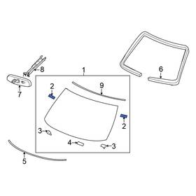 727141ma0a Nissan Oe For 370z 2011-2020 Upper Windshield Spacer