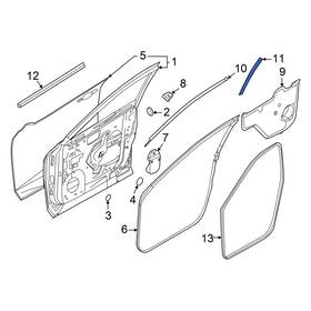 808166ra0a Nissan Oe For Rogue 2021-2025 Front Right Lower Black Out Tape