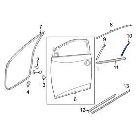 808195aa1a Nissan Oe For Murano 15-24 Front Left Lower Inner Black Out Tape