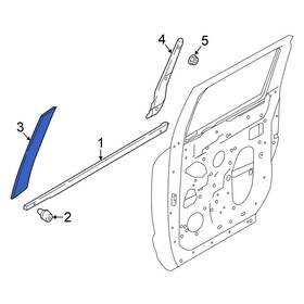 82812ez71a Nissan Oe For Titan 2023-2024 Rear Right Black Out Tape