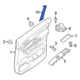 82812ez90a Nissan Oe For Titan 2023-2024 Rear Right Black Out Tape