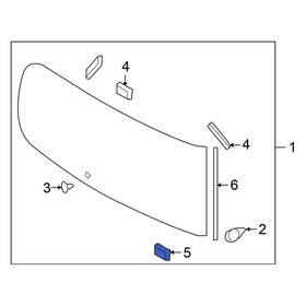 833951u600 Nissan Oe For Rogue 2021-2024 Rear Lower Door Glass Spacer