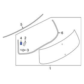 903181la0a Nissan Oe For Armada 2017-2024 Back Glass Clip