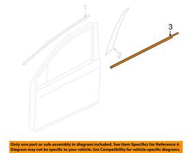 808213sg0a Nissan Oem 13-19 Sentra Front Door Exterior Trim-belt Molding