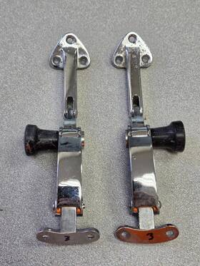 64454304100 Porsche Pair Used Original Genuine 356 Chrome Rear Quarter Window Latches #3