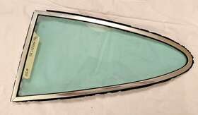 90154301135 Porsche 911 Qtr Window Left Chrome Frame Pop-out Tinted Sekurit