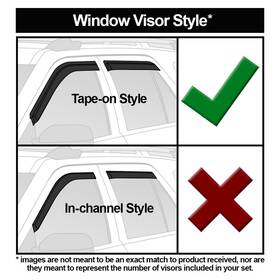 480065 Putco Side Window Visors Element Adhesive Abs Plastic Chrome Ford Set Of 4