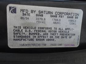 279-05361r Saturn Passenger Right Rear Door Vent Glass Fits 92-95 S Series 1693590