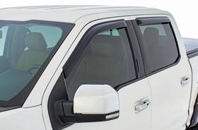 6418-2 Stampede Chrome Rain Guards Vent Visors 19-2024 Silverado And Gmc Sierra Crew Cab