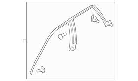 63521ag01a Subaru 2005-09 Legacy Outback Sedan Driver L Side Weather Strip Oem
