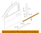 T4a13468 Jaguar Oem Window Molding Weatherstrip Left