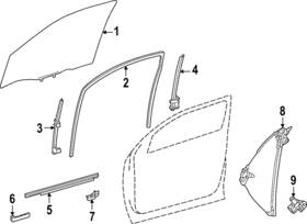 68141-0c050 Toyota Genuine Glass Run