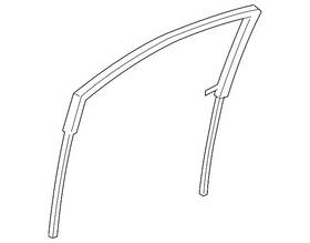 Toyota 68151-04030 Genuine Window Channel Left Front