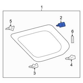 6276335020 Toyota Oe For 4runner 10-13 Right Upper Quarter Window Trim Clip