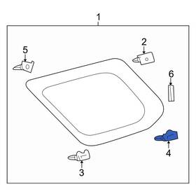 6276535020 Toyota Oe For 4runner 10-24 Rear Right Lower Quarter Window Trim Clip