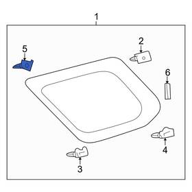 6278535010 Toyota Oe For 4runner 10-24 Front Right Quarter Panel Glass Spacer