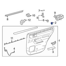 659880c020 Toyota Oe For Tundra 2022-2026 Door Glass Sunshade Clip 659880c020 Toyota Oe For Tundra 2022-2026 Door Glass Sunshade Clip