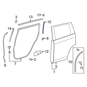 759540e030 Toyota Oe 7.5954e 35 For Highlander 2014-2019 Rear Left Black Out Tape 759540e030 Toyota Oe 7.5954e 35 For Highlander 2014-2019 Rear Left Black Out Tape
