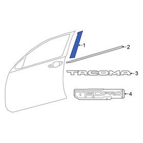 Toyota Oe 7592104010 For Tacoma 2016-2023 Front Right Black Out Tape