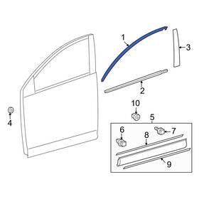 759210r030 Toyota Oe For Rav4 2013-2018 Front Right Black Out Tape