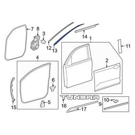 759260c011 Toyota Oe For Tundra 2022-2023 Black Out Tape