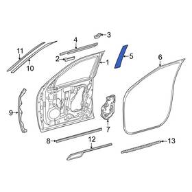 759280c010 Toyota Oe For Tundra 2022-2023 Front Left Black Out Tape 759280c010 Toyota Oe For Tundra 2022-2023 Front Left Black Out Tape