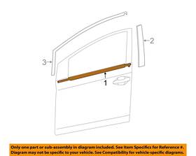 7571047021 Toyota Oem Prius-door Window Sweep-belt Molding Weatherstrip Right 7571047021 Toyota Oem Prius-door Window Sweep-belt Molding Weatherstrip Right