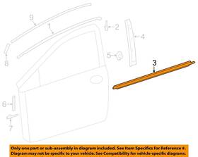 7572012a30 Toyota Oem 19-23 Corolla Front Door Exterior Trim-belt Molding 7572012a30 Toyota Oem 19-23 Corolla Front Door Exterior Trim-belt Molding