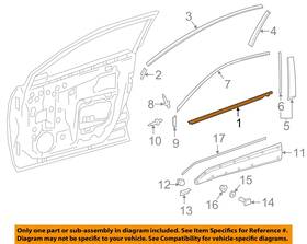 75720f4010 Toyota Oem 18-22 C-hr Front Door Exterior Trim-belt Molding