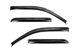 4738h Trailfx Smoke Tape-on Vent Visors For 2004-2014 Ford F-150 Supercab 4pc