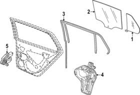 5h4-839-439-f-5ap Volkswagen Genuine Window Channel