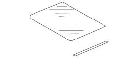 5n0-877-056-b-9b9 Volkswagen Genuine Sunroof Glass