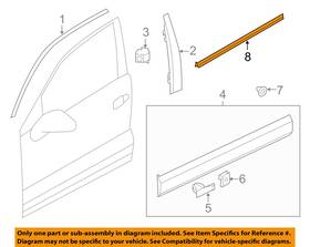 7p0837475h7z7 Volkswagen Oem 11-17 Touareg Exterior Trim-belt Molding Left