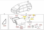 Toyota Sienna 2004 - 2020 Rear Qtr Glass Retainer, Bushing & Screw Genuine. Fixed Price $28.00.
