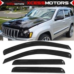 Fits 05-10 Jeep Grand Cherokee Acrylic Slim Style Window Visors Tape On 4PCS. Fixed Price $27.86.