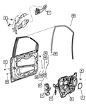 Genuine Mopar Front Door Glass Channel Right 4894928AG. Fixed Price $450.80.