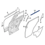 For Nissan Rogue 2022-2026 828176RA1A Rear Left Black Out Tape. Fixed Price $25.38.